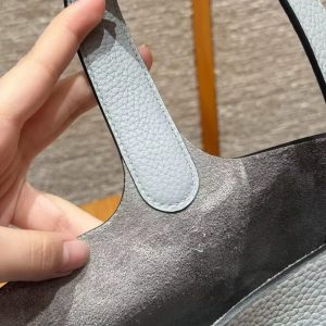 Hermes Picotin Lock 18 CM Bag Handmade In Taurillon Clemence Leather Silver Hardware P0 Girs Pantin - Image 5