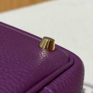 Hermes Picotin Lock 18 CM Bag Handmade In Taurillon Clemence Leather Gold Hardware P9 Anemone - Image 4