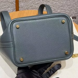 Hermes Picotin Lock 18 CM Bag Handmade In Taurillon Clemence Leather Gold Hardware Q0 Vert Mangrove - Image 14