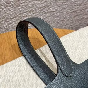 Hermes Picotin Lock 18 CM Bag Handmade In Taurillon Clemence Leather Gold Hardware Q0 Vert Mangrove - Image 9