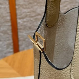 Hermes Picotin Lock 18 CM Bag Handmade In Taurillon Clemence Leather Gold Hardware S2 Trench - Image 14