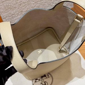 Hermes Picotin Lock 18 CM Bag Handmade In Taurillon Clemence Leather Gold Hardware S2 Trench - Image 11