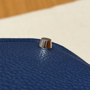 Hermes Picotin Lock 18 CM Bag Handmade In Taurillon Clemence Leather Silver Hardware S4 Deep Blue - Image 3