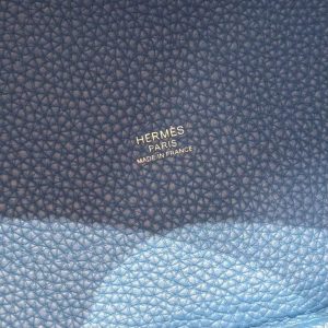 Hermes Picotin Lock 18 CM Bag T7 Blue Hydra Handmade In Taurillon Clemence Leather Silver Hardware - Image 17