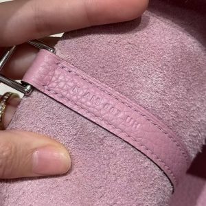 Hermes Picotin Lock 18 CM Bag Handmade In Taurillon Clemence Leather Silver Hardware X9 Mauve - Image 13