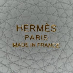 Hermes Picotin Lock 22 CM Bag Handmade In Taurillon Clemence Leather Gold Hardware 08 Blue Pale - Image 4