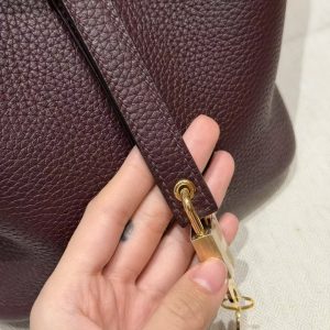 Hermes Picotin Lock 22 CM Bag Handmade In Taurillon Clemence Leather Gold Hardware 0G Rouge Seller - Image 8