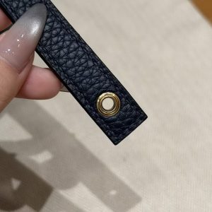 Hermes Picotin Lock 22 CM Bag Handmade In Taurillon Clemence Leather Gold Hardware 2Z Blue Nuit - Image 9
