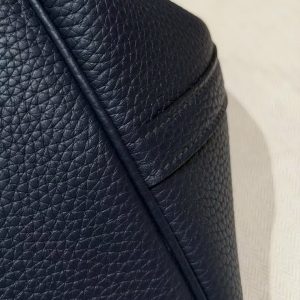 Hermes Picotin Lock 22 CM Bag Handmade In Taurillon Clemence Leather Gold Hardware 2Z Blue Nuit - Image 3