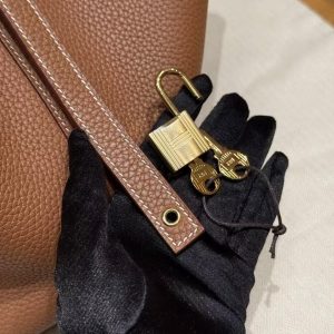 Hermes Picotin Lock 22 CM Bag Handmade In Taurillon Clemence Leather Gold Hardware 37 Gold - Image 7