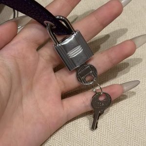Hermes Picotin Lock 22 CM Bag Handmade In Taurillon Clemence Leather Silver Hardware 3W Prunoir - Image 9