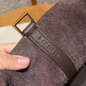 Hermes Picotin Lock 22 CM Bag Handmade In Taurillon Clemence Leather Gold Hardware 47 Chocolate - Image 10
