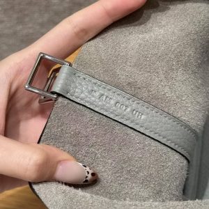 Hermes Picotin Lock 22 CM Bag Handmade In Taurillon Clemence Leather Silver Hardware 4Z Gris Mouette - Image 13