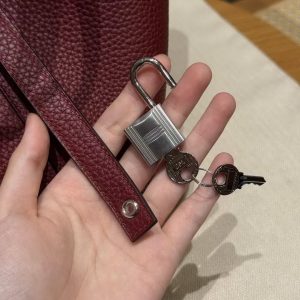 Hermes Picotin Lock 22 CM Bag Handmade In Taurillon Clemence Leather Silver Hardware 57 Bordeaux - Image 4