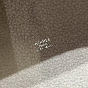 Hermes Picotin Lock 22 CM Bag Handmade In Taurillon Clemence Leather Silver Hardware 81 Gris Tourtlle - Image 11