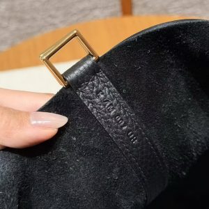 Hermes Picotin Lock 22 CM Bag Handmade In Taurillon Clemence Leather Gold Hardware 89 Noir - Image 11