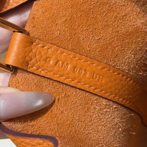 Hermes Picotin Lock 22 CM Bag Handmade In Taurillon Clemence Leather Gold Hardware 93 Orange - Image 11