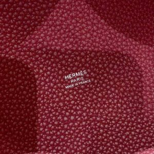 Hermes Picotin Lock 22 CM Bag Handmade In Taurillon Clemence Leather Silver Hardware B5 Ruby - Image 9