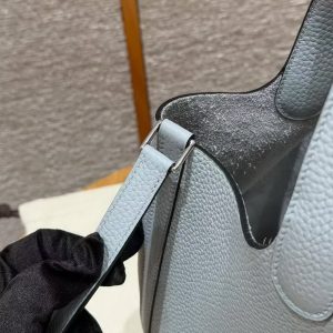 Hermes Picotin Lock 22 CM Bag Handmade In Taurillon Clemence Leather Sliver Hardware P0 Girs Pantin - Image 12