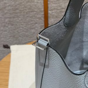 Hermes Picotin Lock 22 CM Bag Handmade In Taurillon Clemence Leather Sliver Hardware P0 Girs Pantin - Image 10