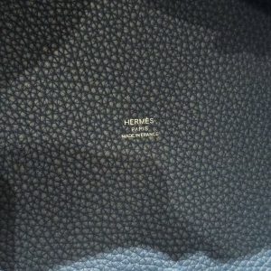 Hermes Picotin Lock 22 CM Bag Handmade In Taurillon Clemence Leather Silver Hardware S4 Deep Blue P9 Anemone - Image 11