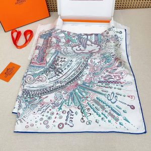 Alternative view of Hermes Please Hold The Line Scarf 90 100% Silk H004187S 07
