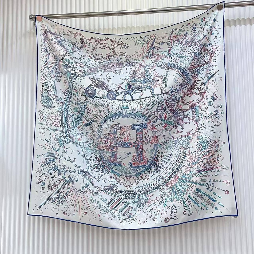 Hermes Please Hold The Line Scarf 90 100% Silk H004187S 07 - Image 9