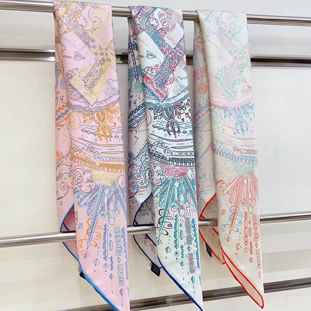 Hermes Please Hold The Line Scarf 90 100% Silk H004187S 07 - Image 8