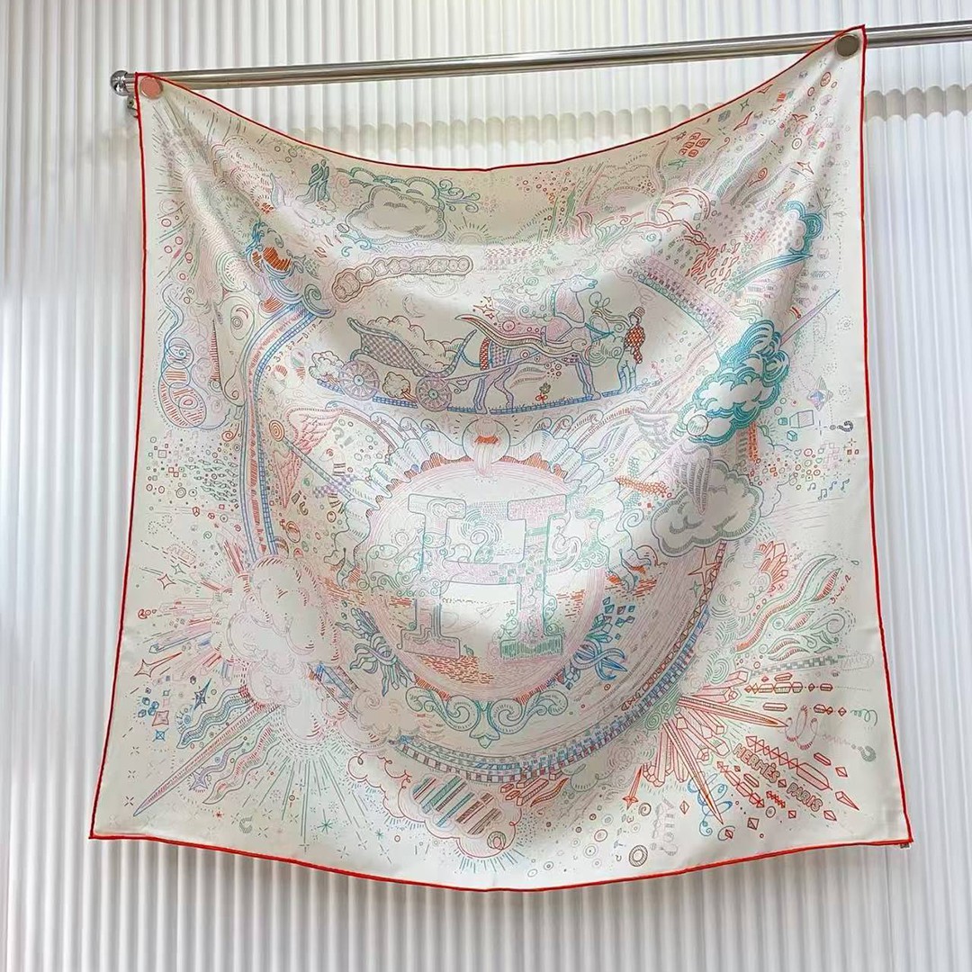 Hermes Please Hold The Line Scarf 90 100% Silk H004187S 07 - Image 6