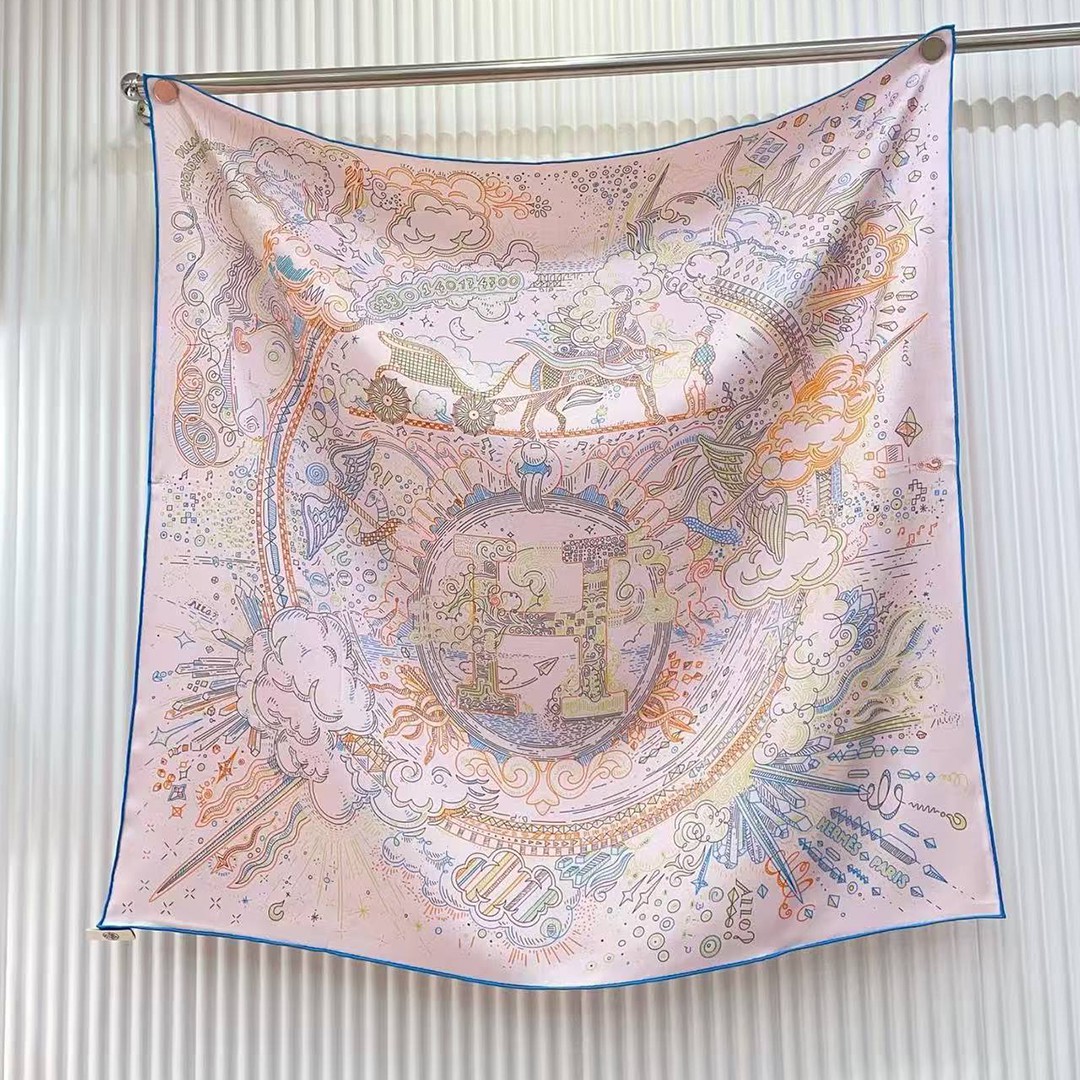 Hermes Please Hold The Line Scarf 90 100% Silk H004187S 07 - Image 4