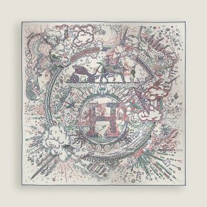 Hermes Please Hold The Line Scarf 90 100% Silk H004187S 07