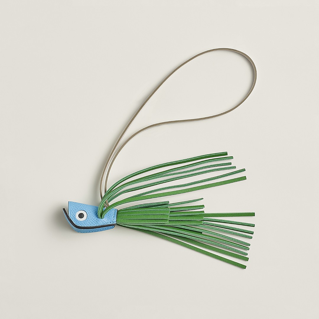 Hermes Poisson Charm Céleste - Vert Yucca - Mauve Pâle - Blanc H085002CAAC