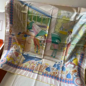 Hermes Pony Pit Stop Double Face Scarf 90 100% Silk H904207S 05 - Image 12
