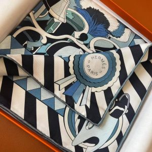 Hermes Pony Pit Stop Double Face Scarf 90 100% Silk H904207S 05 - Image 7