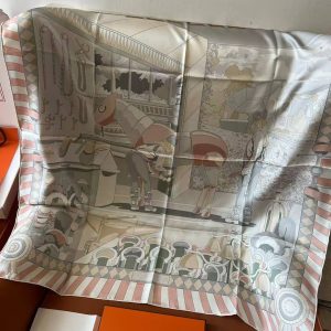 Hermes Pony Pit Stop Double Face Scarf 90 100% Silk H904207S 05 - Image 4