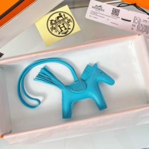 Hermes Rodeo PM Charm Horse Charm Milo Lambskin Bleu Aztèque - Bleu Aztèque - Bleu Aztèque H064929CADU - Image 6