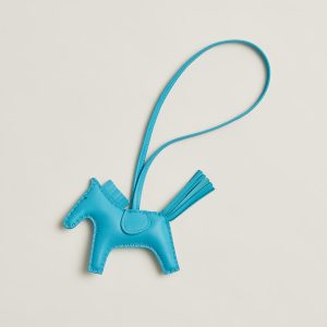 Hermes Rodeo PM Charm Horse Charm Milo Lambskin Bleu Aztèque - Bleu Aztèque - Bleu Aztèque H064929CADU