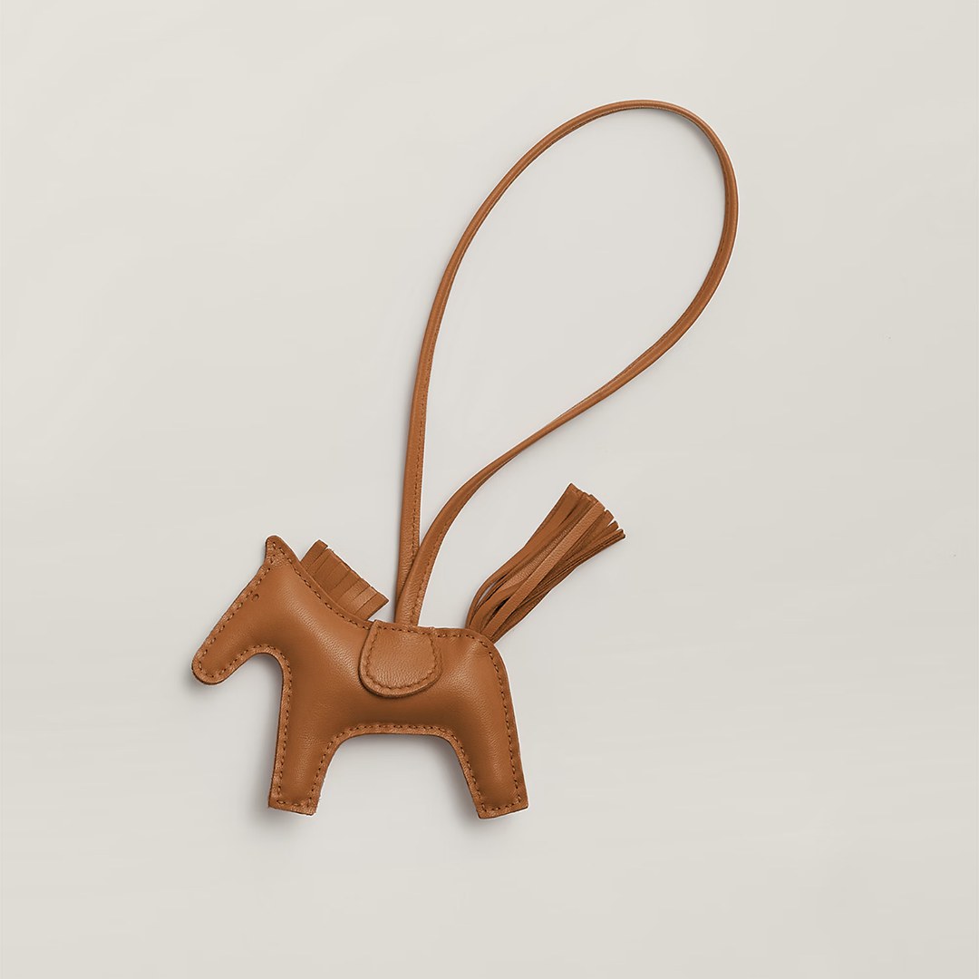 Hermes Rodeo PM Charm Horse Charm Milo Lambskin Gold H064929CAEW
