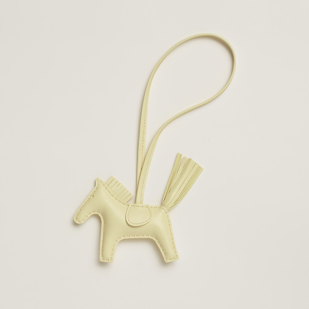 Hermes Rodeo PM Charm Horse Charm Milo Lambskin Jaune Milton H064929CAEP
