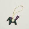 Hermes Rodeo PM Charm Horse Charm Milo Lambskin Vert Cyprès -Violet -Jaune Milton H064929CAES