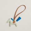 Hermes Rodeo PM Charm Horse Charm Milo Lambskin Vert Fizz - Bleu Zanzibar - Gold H064929CAER