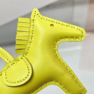 Hermes Rodeo PM Charm Milo Lambskin Lime H064929CADX - Image 5