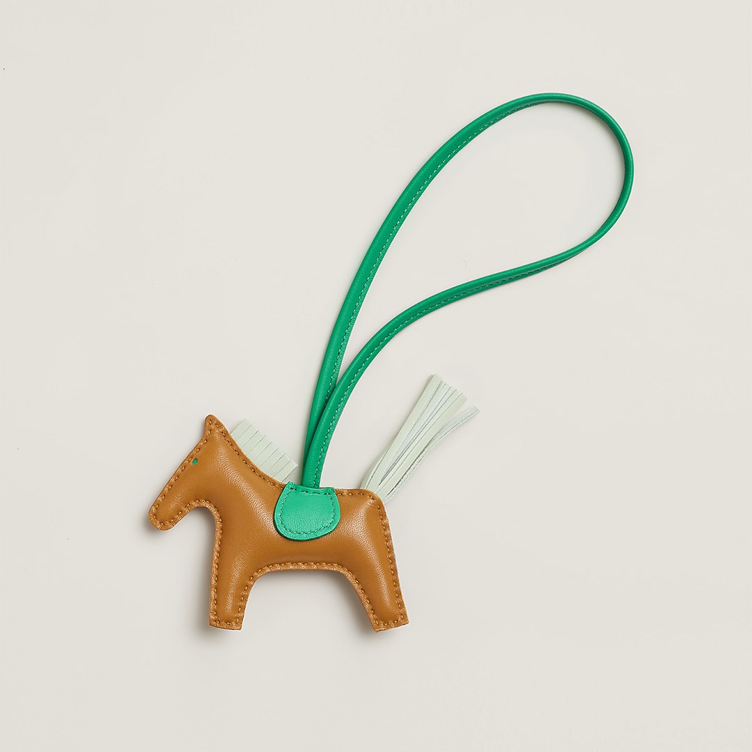 Hermes Rodeo PM Charm Milo Lambskin Sésame Vert Fizz Menthe H064929CAEB