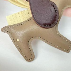 Hermes Rodeo Pegase PM Charm Milo Lambskin and Swift Calfskin Etoupe Jaune Milton Rouge Sellier H083010CACG - Image 3