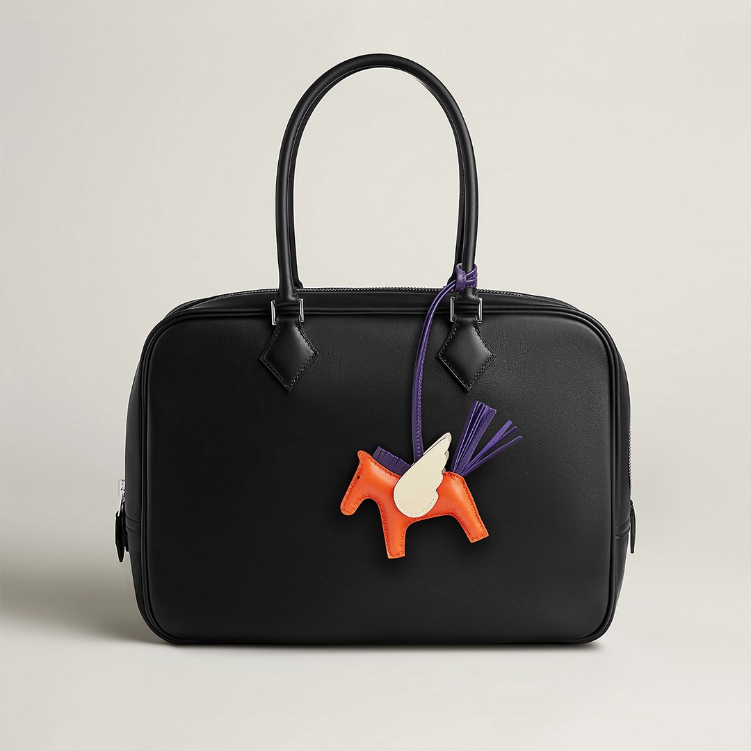 Hermes Rodeo Pegase PM Charm Milo Lambskin and Swift Calfskin Feu Purple Nata H083010CAEK - Image 3