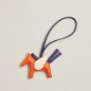 Hermes Rodeo Pegase PM Charm Milo Lambskin and Swift Calfskin Feu Purple Nata H083010CAEK