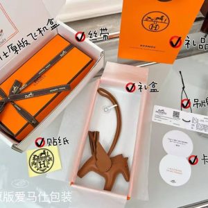 Alternative view of Hermes Rodeo Pegase PM Charm Milo Lambskin and Swift Calfskin Gold H083010CABI