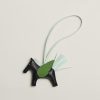 Hermes Rodeo Pegase PM Charm Milo Lambskin and Swift Calfskin Noir Vert Peppermint Vert Yucca H083010CAEM