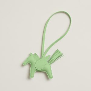 Hermes Rodeo Pegase PM Charm Milo Lambskin and Swift Calfskin Vert Criquet H083010CACA