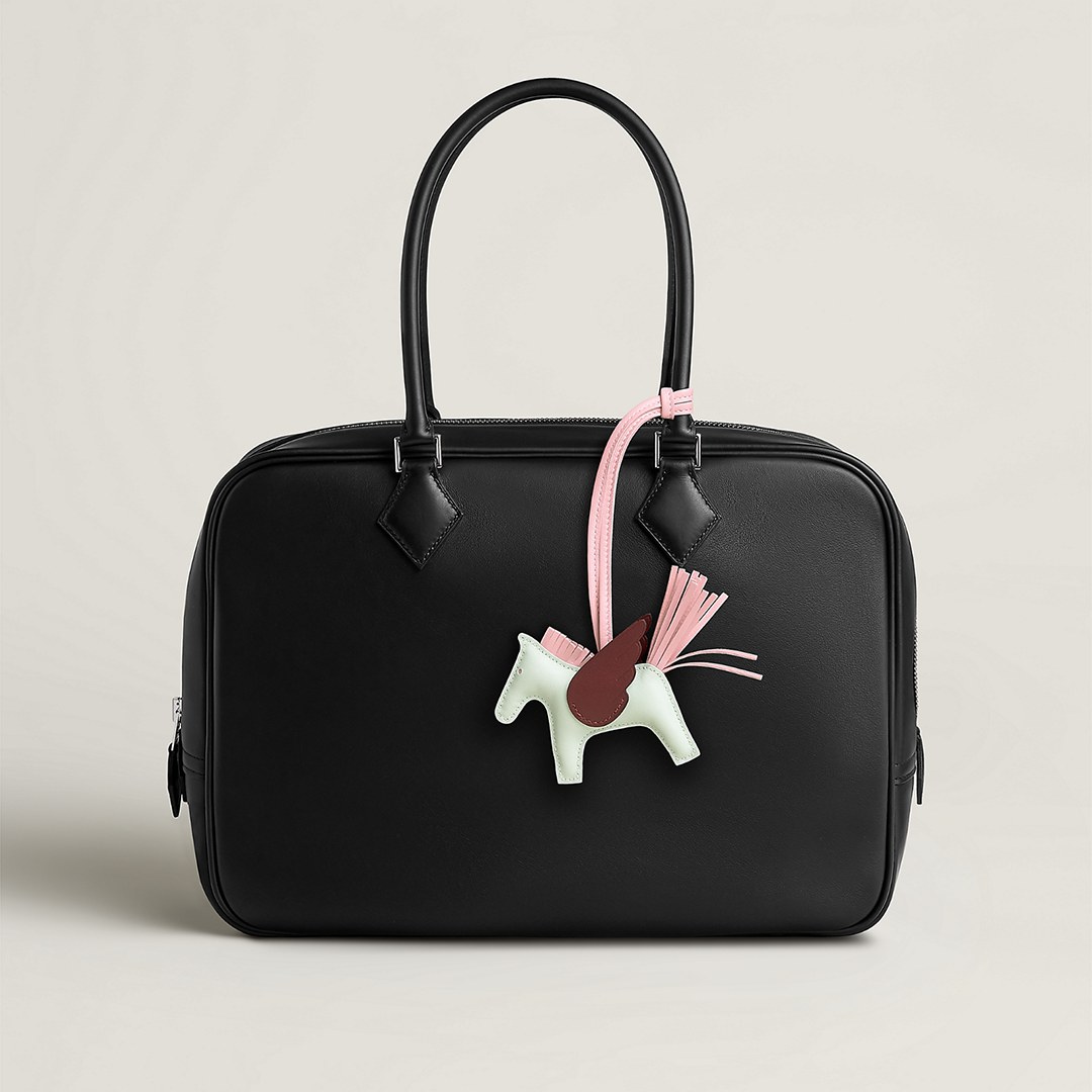 Hermes Rodeo Pegase PM Charm Milo Lambskin and Swift Calfskin Vert Peppermint Rose Sakura Rouge H H083010CAEP - Image 10